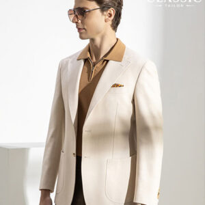 Áo vest màu trắng kem lịch lãm