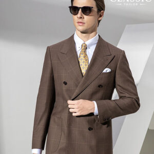 Bộ vest màu nâu trơn